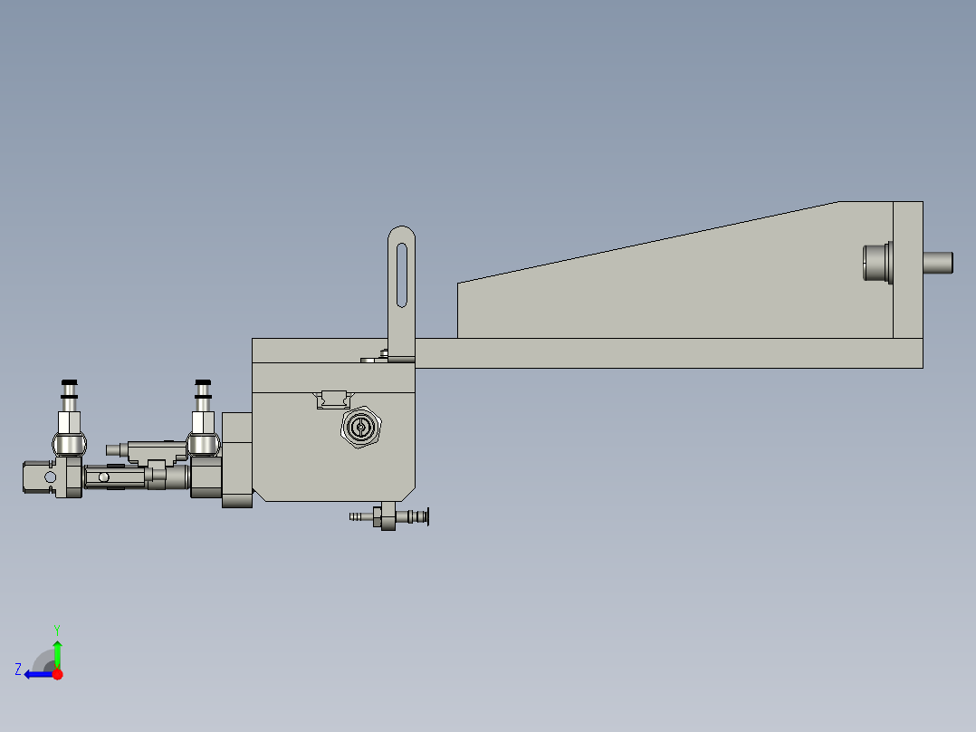 取回检测片装置右视图