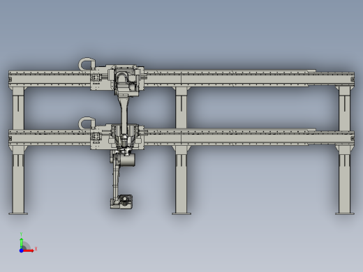 悬挂式机器人轨道行走装置前视缩略图