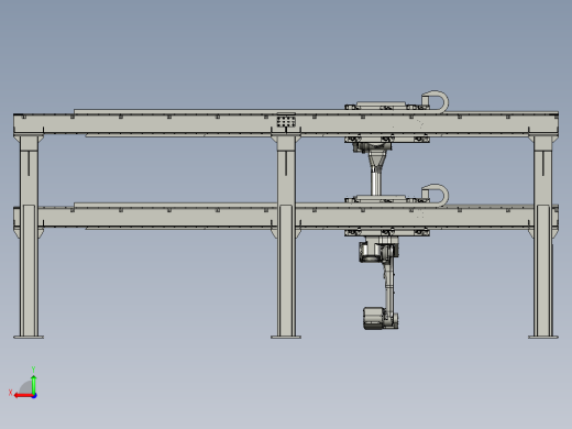 悬挂式机器人轨道行走装置后视缩略图
