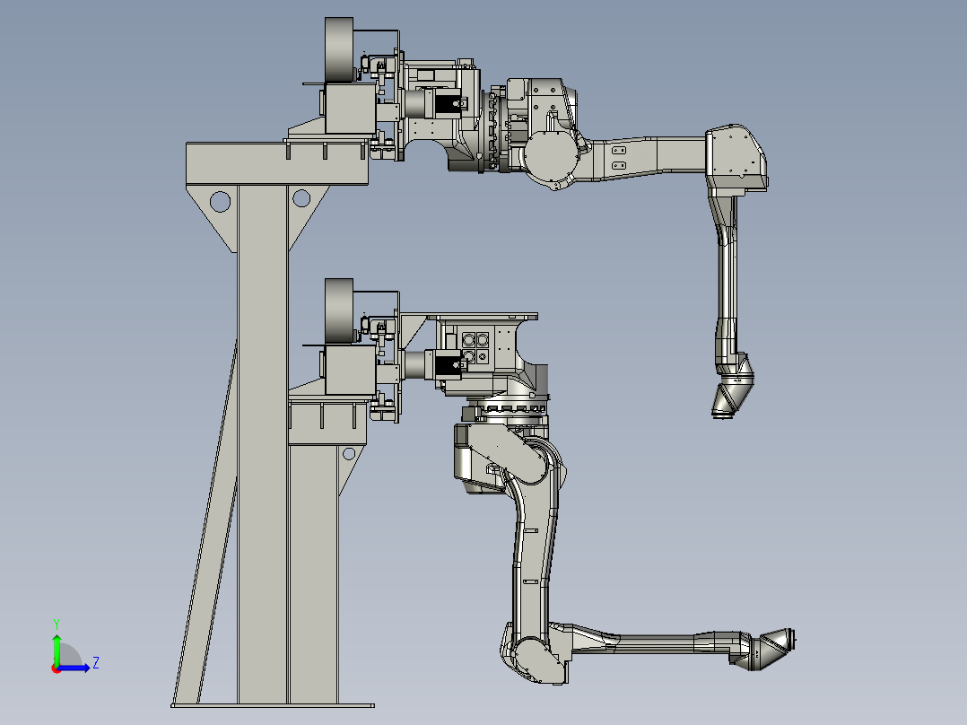 悬挂式机器人轨道行走装置左视图