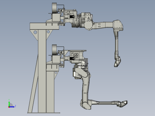 悬挂式机器人轨道行走装置左视缩略图