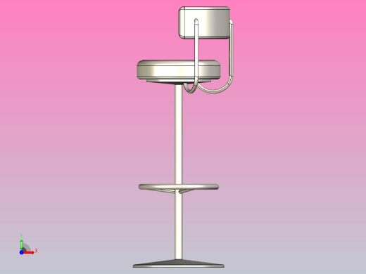 椅子或酒吧椅前视缩略图