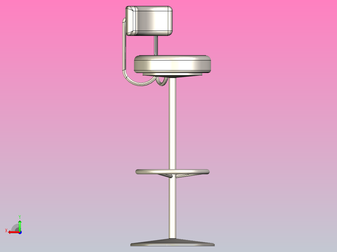 椅子或酒吧椅后视图