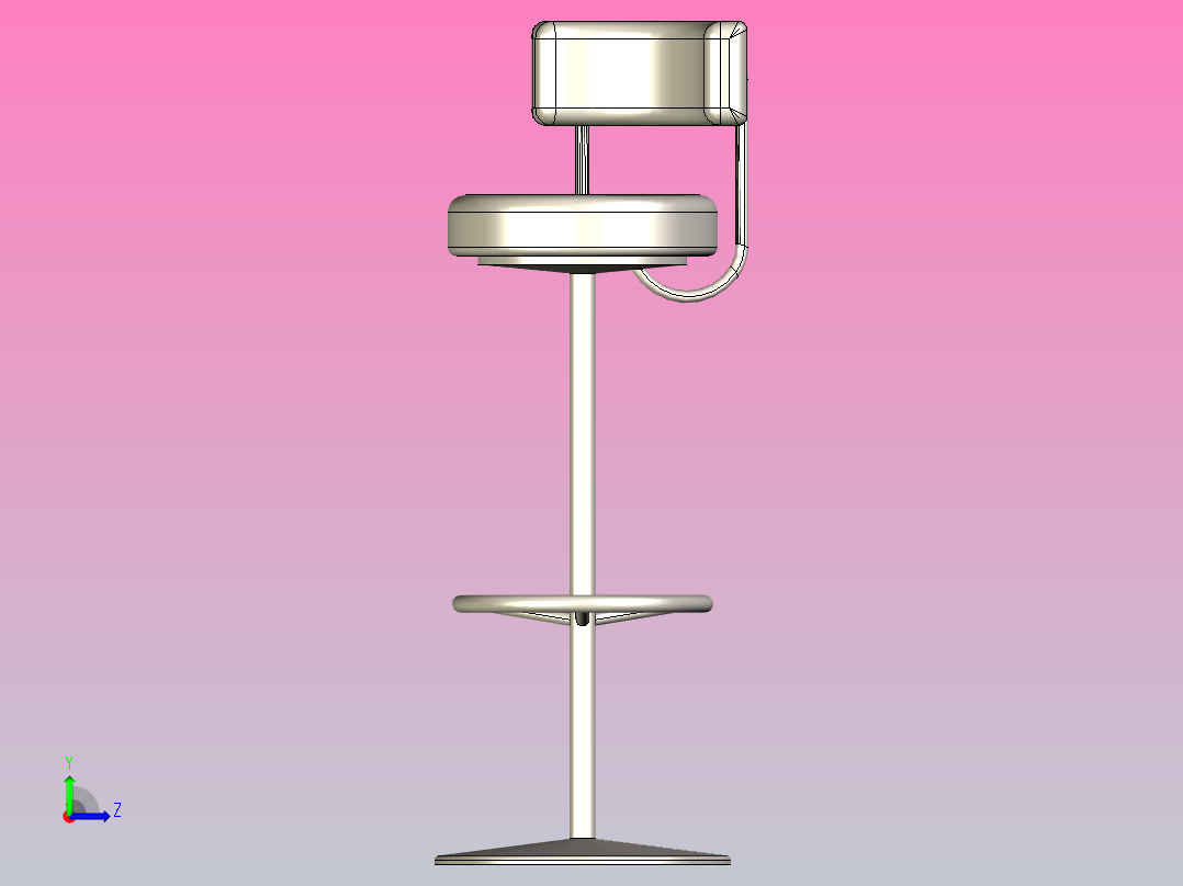 椅子或酒吧椅左视图