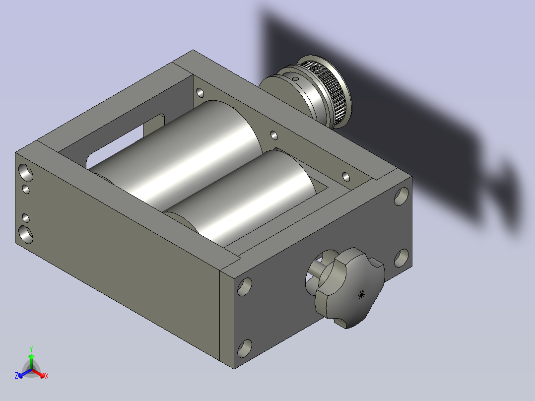 电脑主机外壳自动加工生产线设计-收纸牵引模组-V1主视图