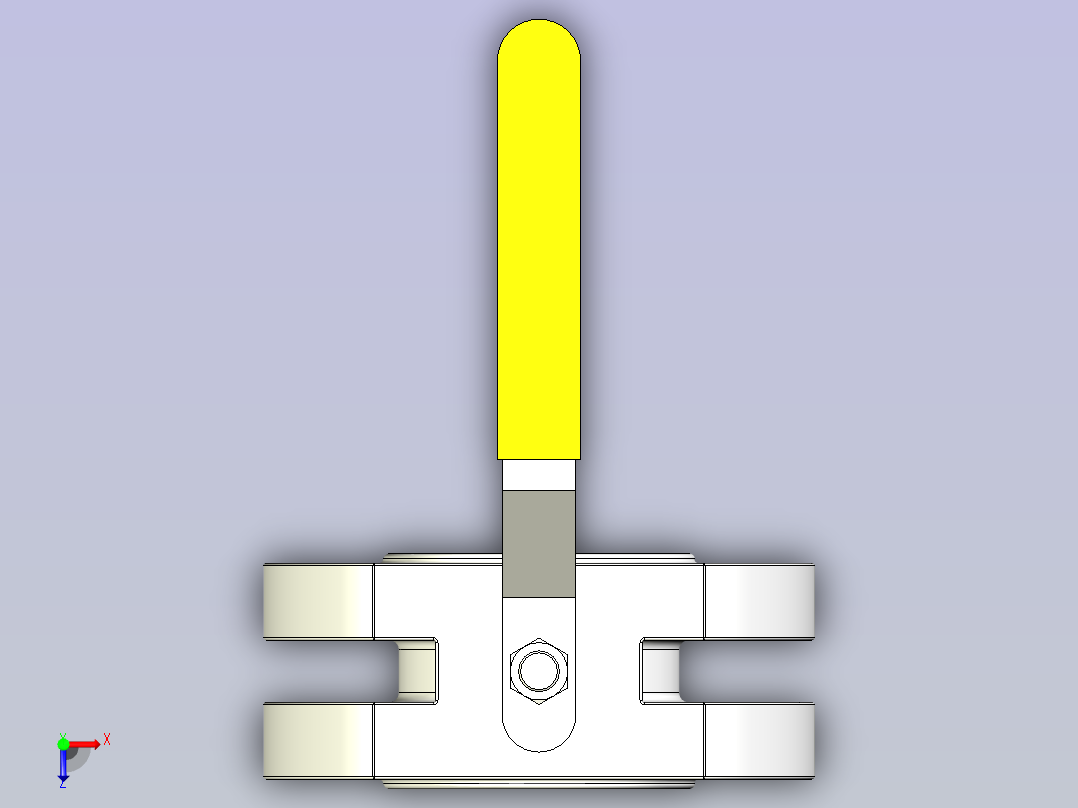 超短型球阀[1.6-DN25超短型球阀]俯视图
