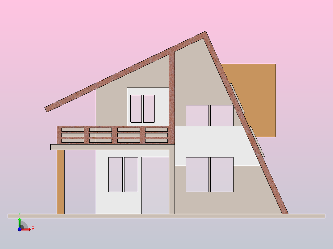 现代建筑设计 26X36前视图