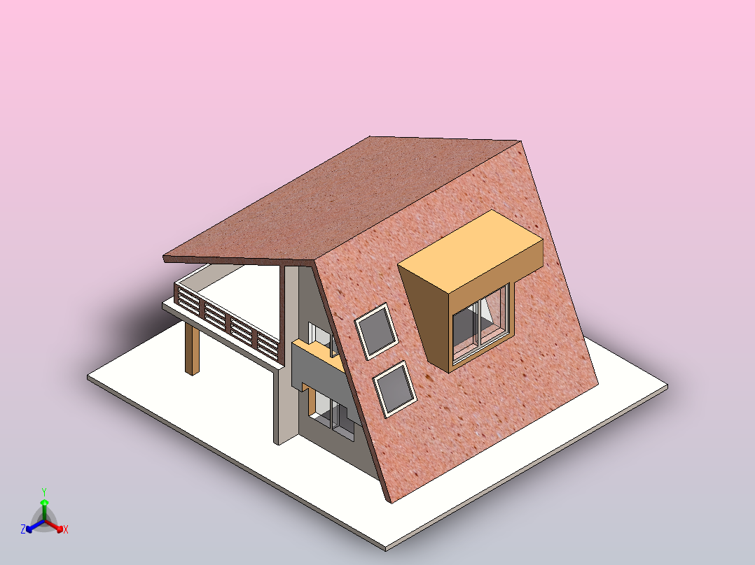 现代建筑设计 26X36正等轴测图