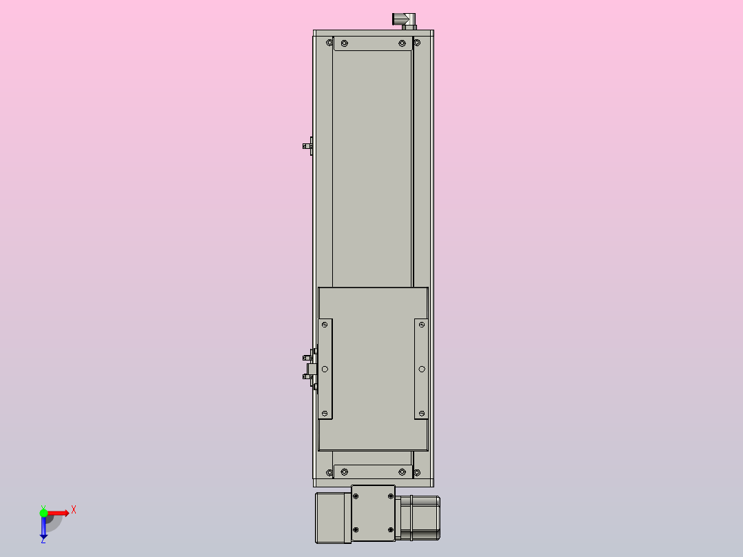ACB17-300-LD-400W ACB17 皮带驱动直线滑台模组俯视图