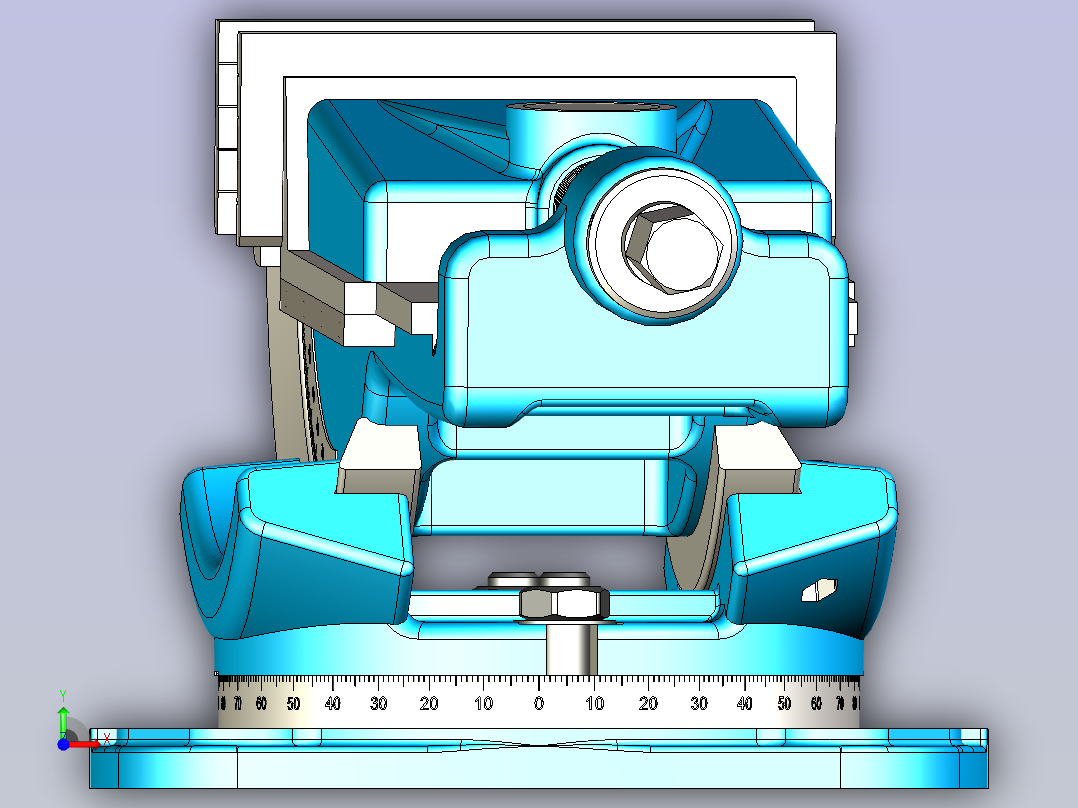 老虎钳台钳3D数模图纸前视图