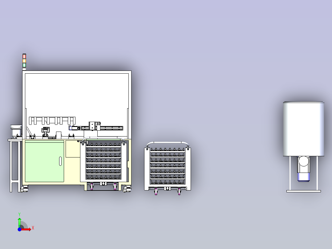一款产品快速组装机3D图纸前视图