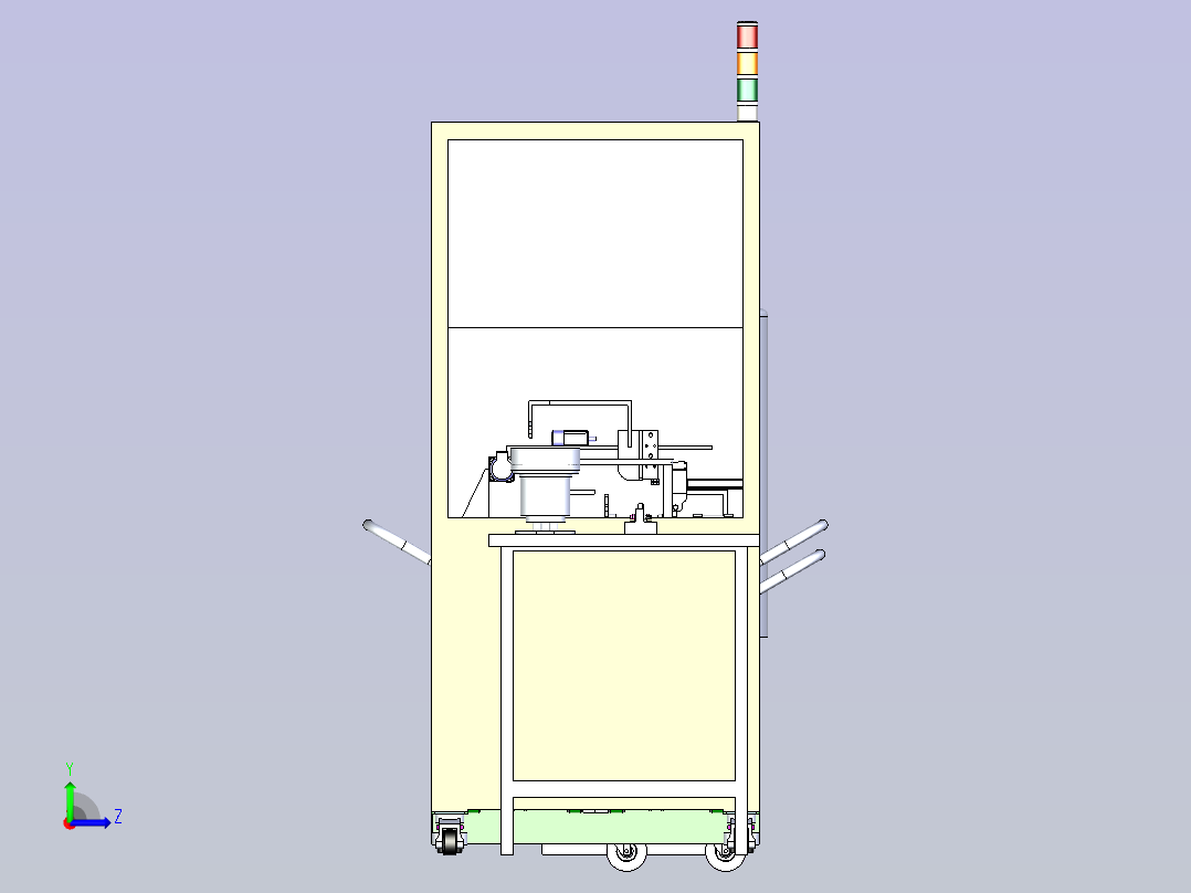 一款产品快速组装机3D图纸左视图