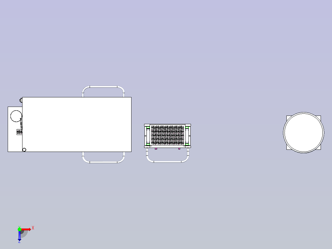 一款产品快速组装机3D图纸俯视图