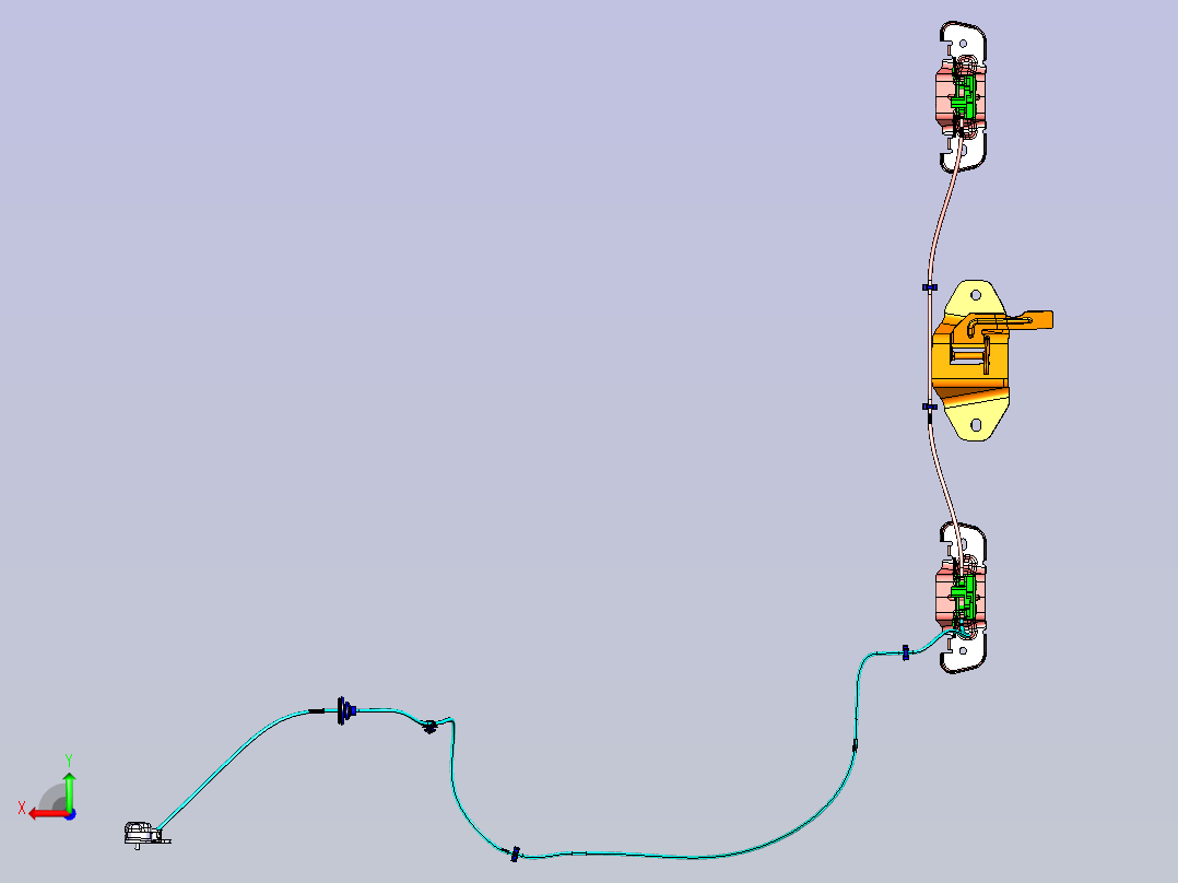 路虎-发现神行-前舱盖锁装置后视图