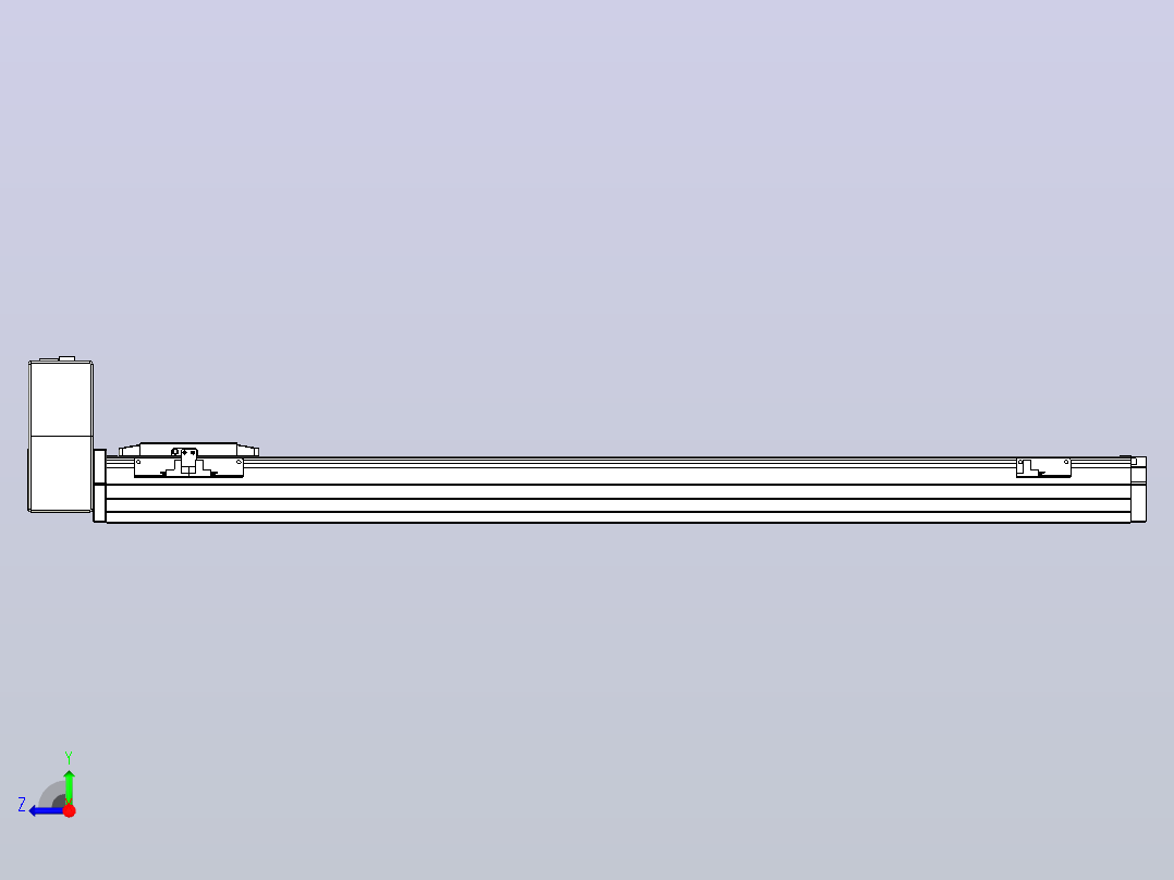 机器人皮带驱动直线轴TPA-GCB-80-P60-L800-RU-M20-N3右视图