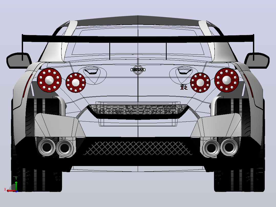 日产 GT-R后视图