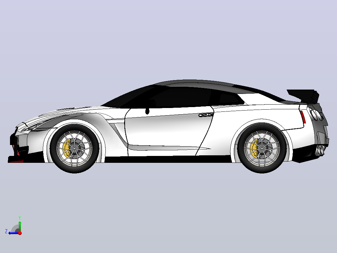 日产 GT-R右视图