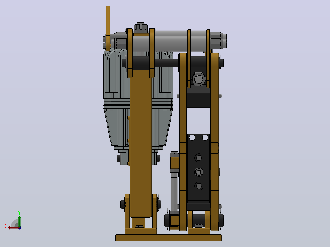 YP11系列电力液压盘式制动器YP11-220-355×20-ⅡA-CL.RL.WL.HL.H后视图