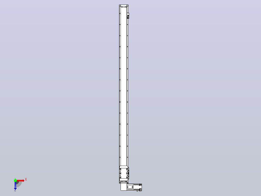 机器人皮带驱动直线轴TPA-GCB-80-P60-L1400-DL-M20-N3俯视图