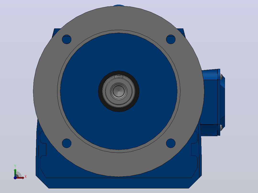 RF77法兰轴伸式安装斜齿轮减速机RF77-YVB1.1-4P-90S-M1-0°-Φ250前视图