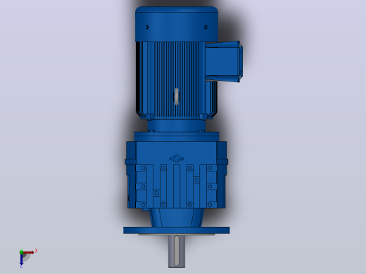 RF77法兰轴伸式安装斜齿轮减速机RF77-YVB1.1-4P-90S-M1-0°-Φ250俯视缩略图