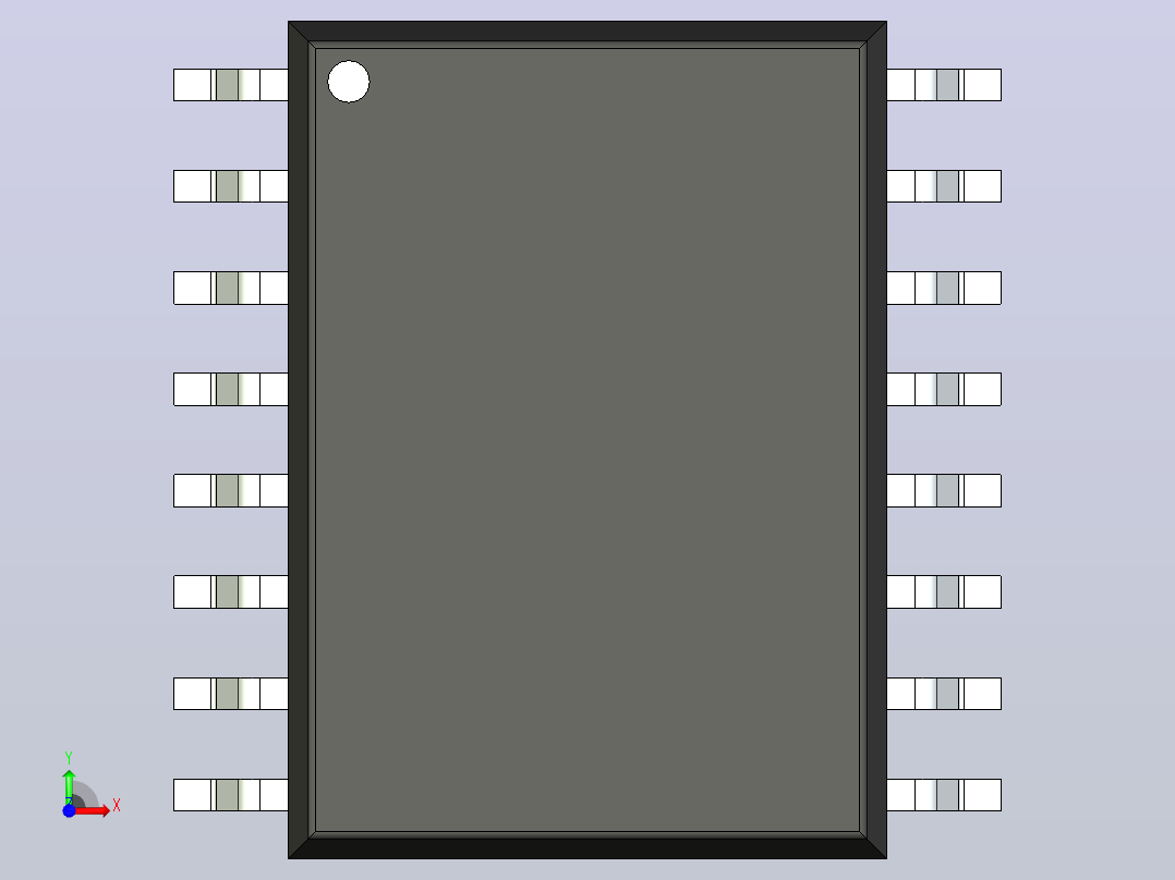 106x SOIC 封装（小外形集成电路）SOIC127P1030X265-16N前视图