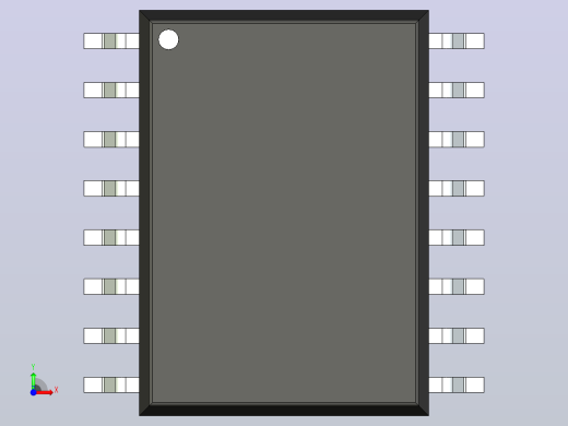 106x SOIC 封装（小外形集成电路）SOIC127P1030X265-16N前视缩略图