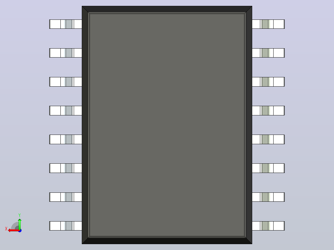 106x SOIC 封装（小外形集成电路）SOIC127P1030X265-16N后视图