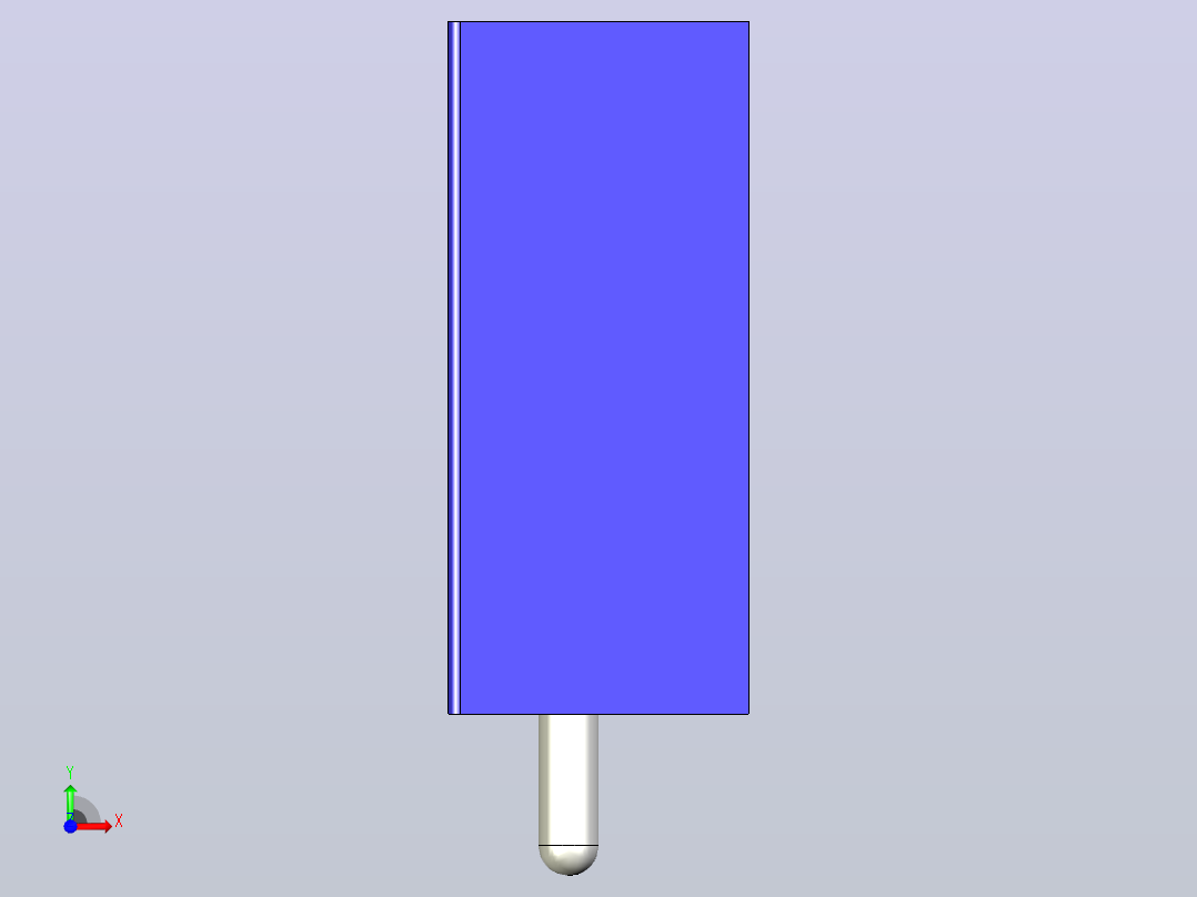 蓝色散热器尺寸15 x 12 6 x 6 5 mm 11mm销固定.stp前视图