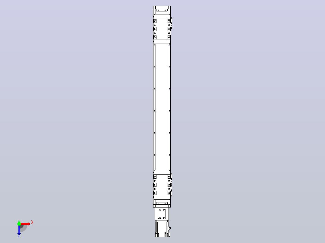 滚珠丝杠线性轴TPA-GCRS-80-1610C-L250-M-M20-N3俯视图