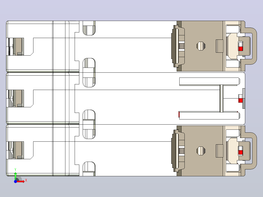 NB8-63H 3P小型断路器三维模型202306前视图