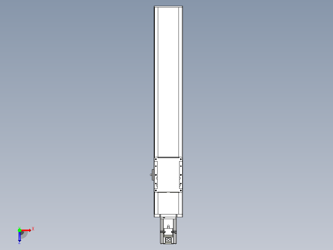 滚珠丝杠直线轴带导轨全封闭TPA-HCR-105D-1610C-L500-M-Y-P40-N3俯视图