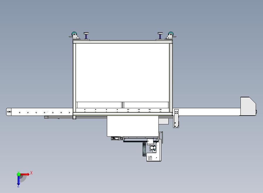 自动流水作业设备俯视图