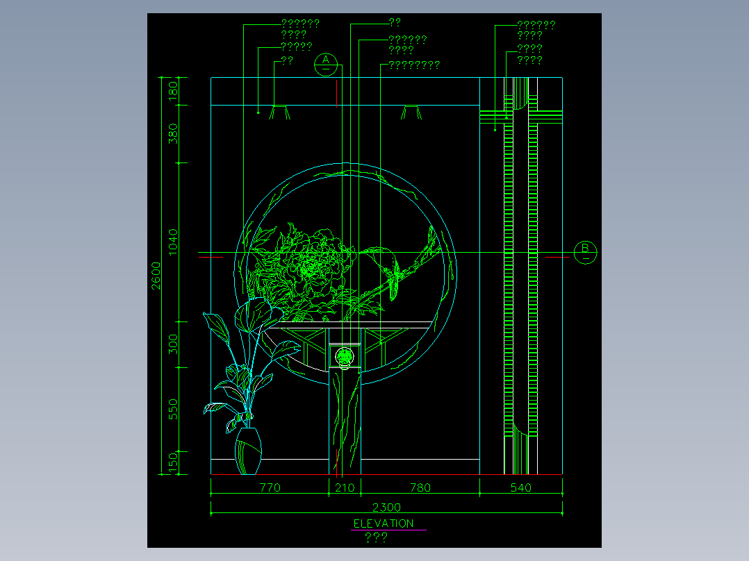 家装类CAD图块(三)-FH01008A