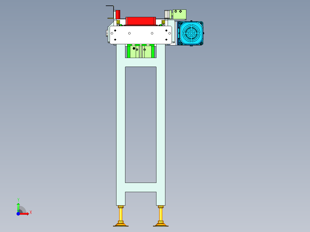 2.5倍速链条3D数模图纸 STP格式前视图