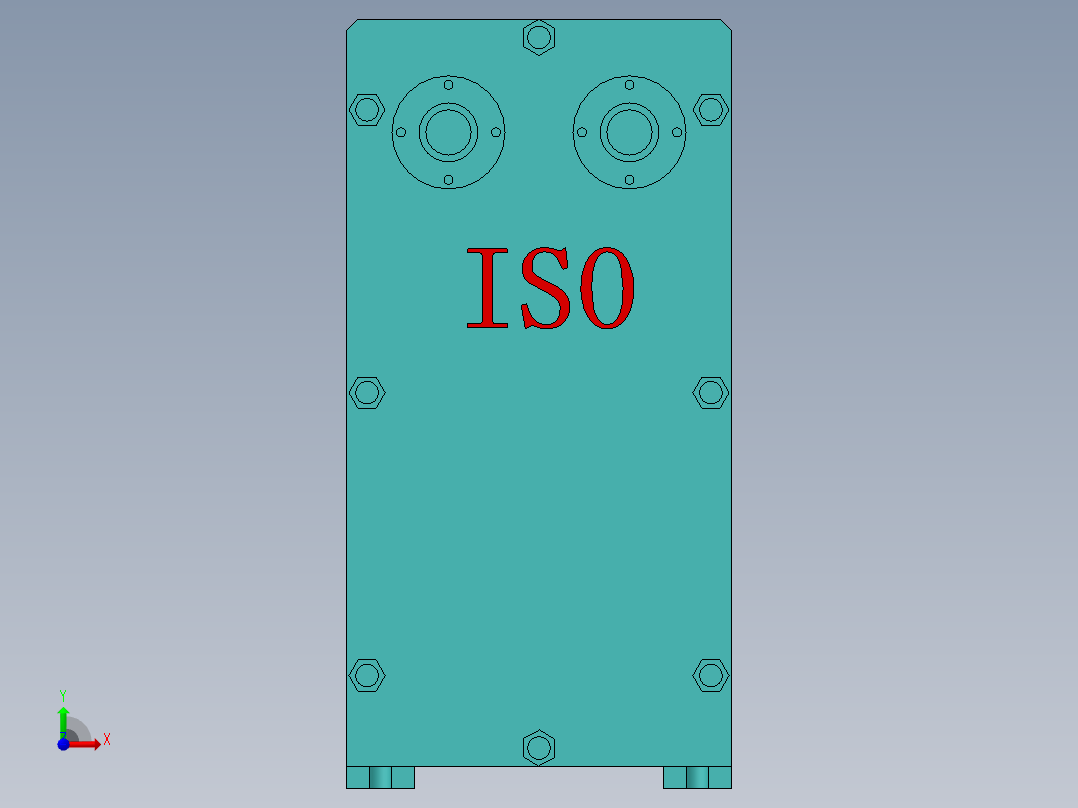 板式冷却器（ISO）前视图