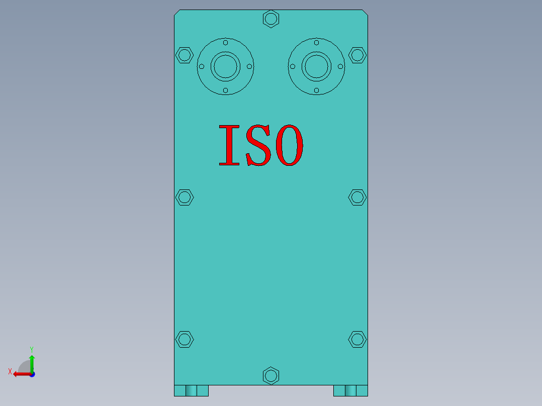 板式冷却器（ISO）后视图