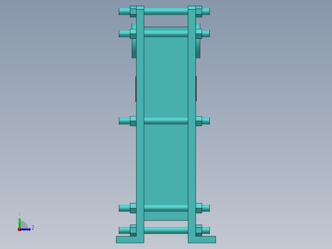 板式冷却器（ISO）左视图