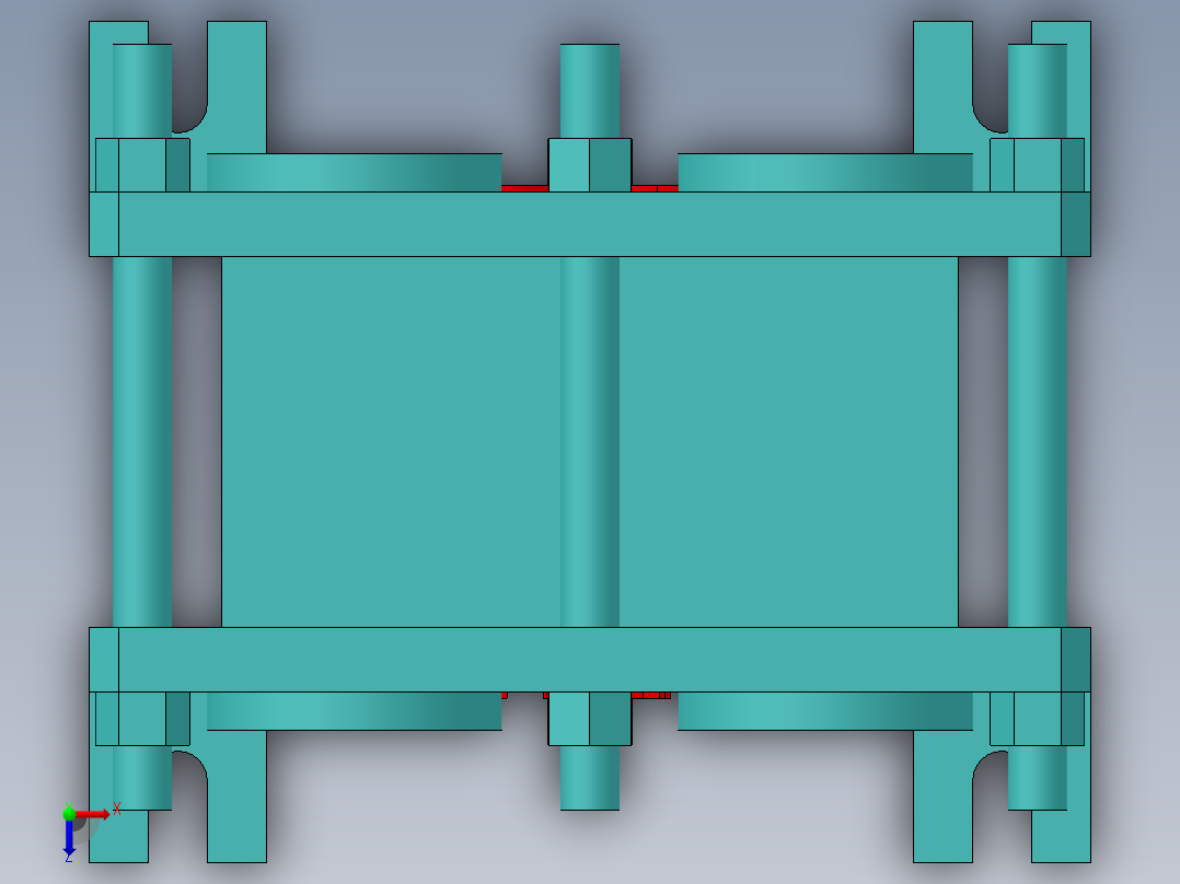 板式冷却器（ISO）俯视图
