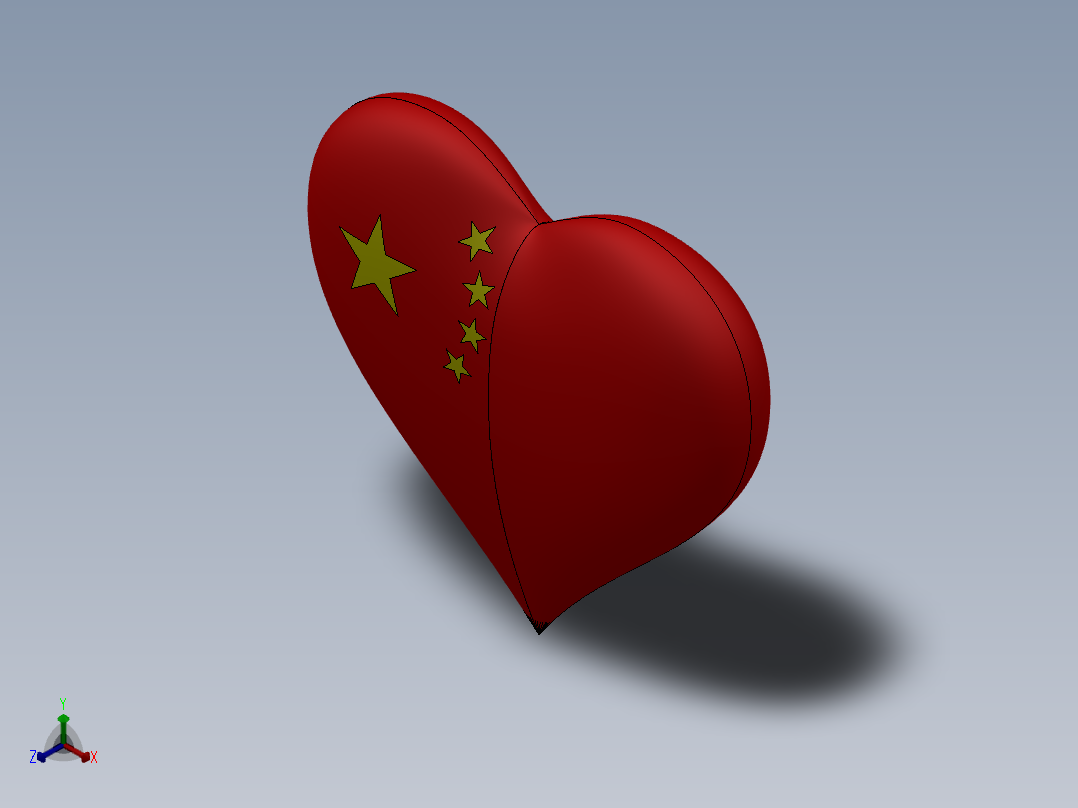 中国心正等轴测图