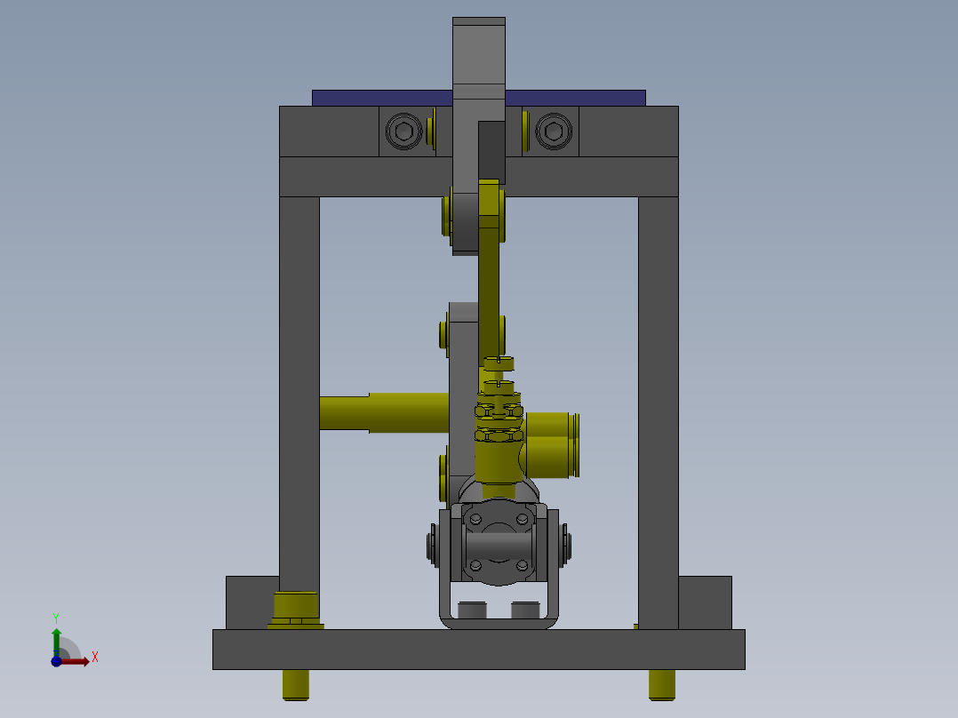 M25工件2处同时夹紧机构前视图