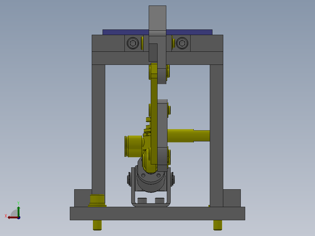 M25工件2处同时夹紧机构后视图