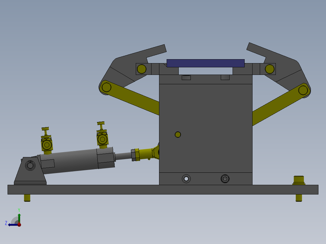M25工件2处同时夹紧机构右视图