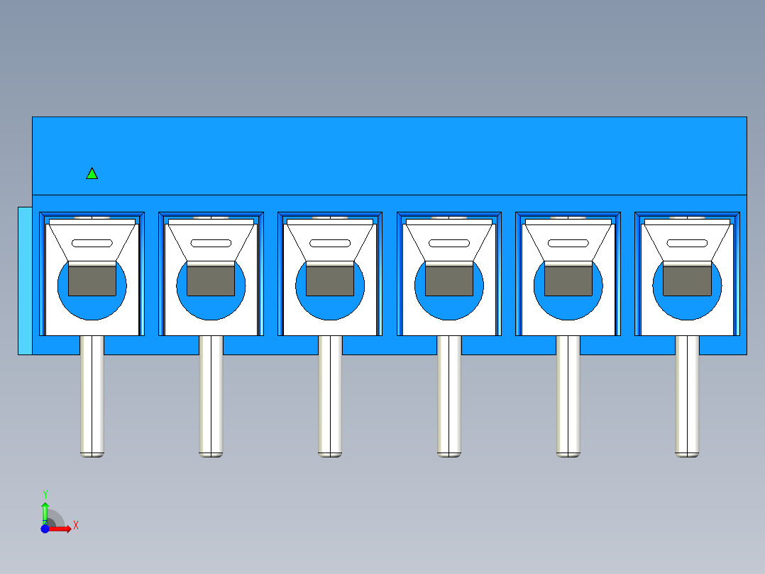 DEGSON DG301 系列 5.0mm 接线端子-DG301-5.0-06P-12-00AH前视图
