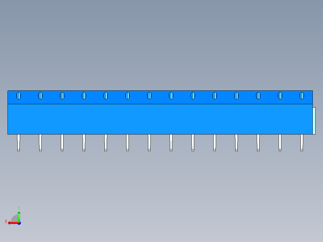 DEGSON DG306 系列 5.0 接线端子-DG306-5.0-14P-12-00AH后视图