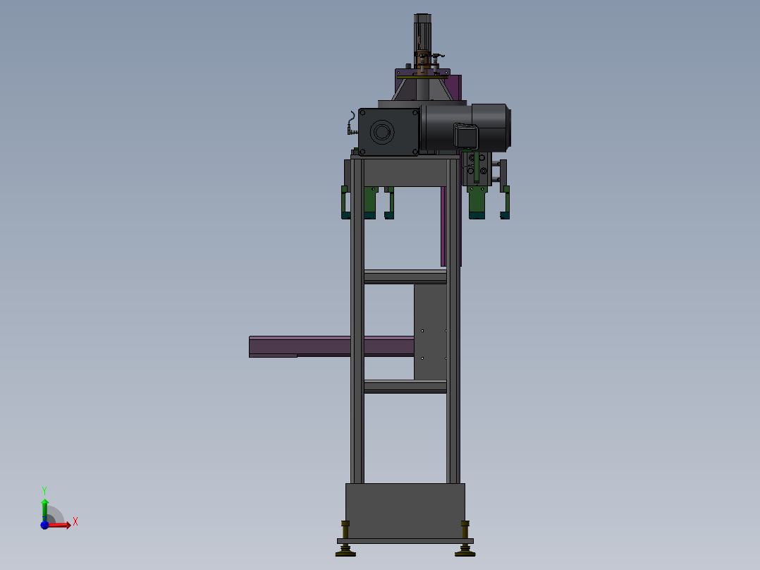 焊机卸载取放前视图