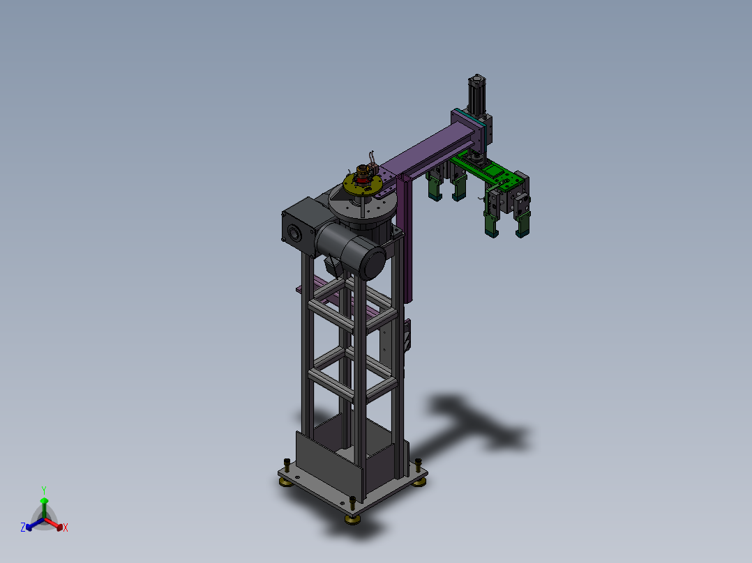 焊机卸载取放正等轴测图