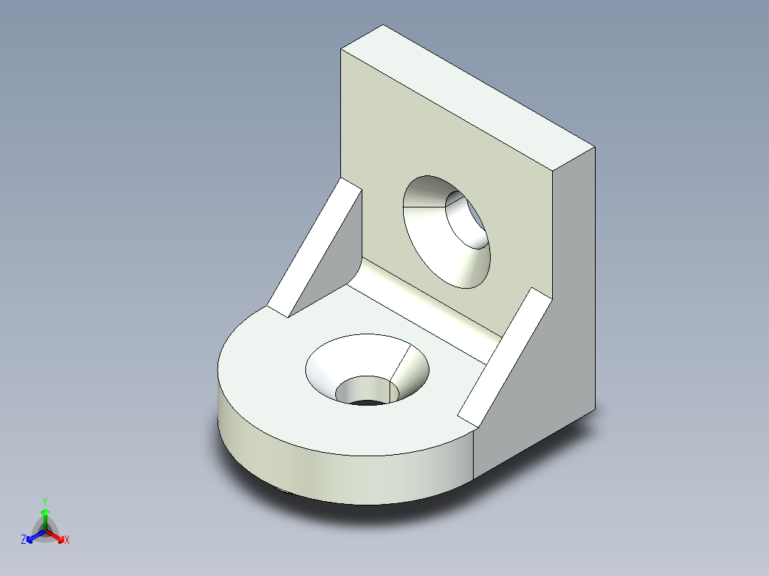 型材-BR 10 SLOT TILTING BRACKET KJN518424正等轴测图