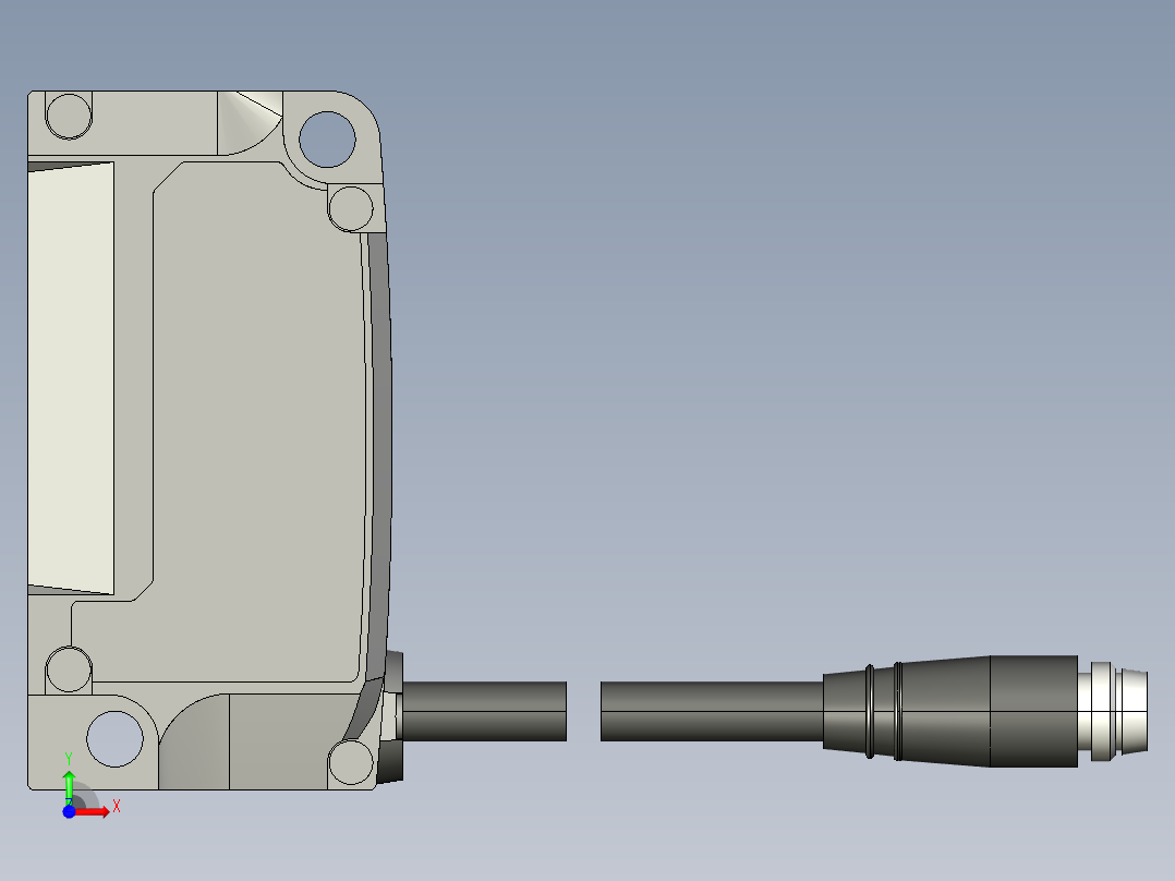 基恩士IG-028_R_kc图纸模型前视图