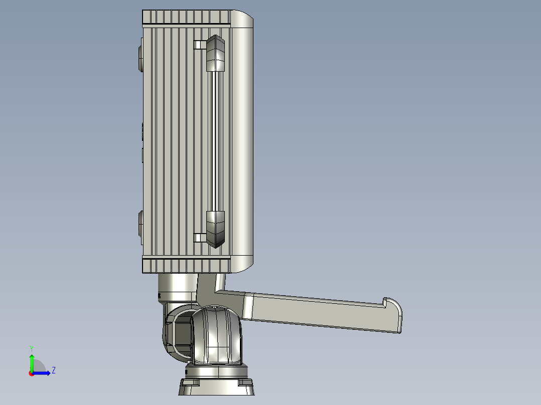 悬臂控制操控箱键盘支架-G1-顶座-90度箱体连接器-500左视图